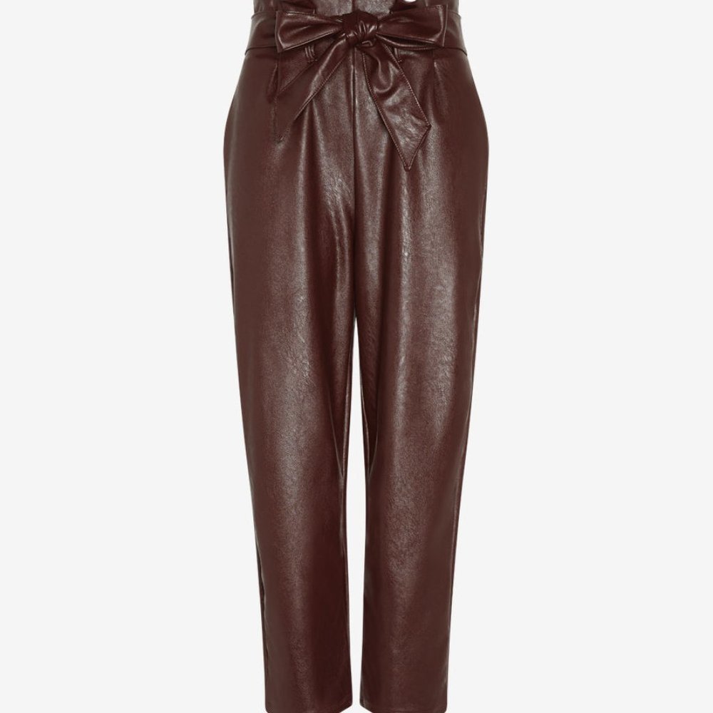 New Commando Faux Leather Paperbag Pants Size S - Picture 4 of 13